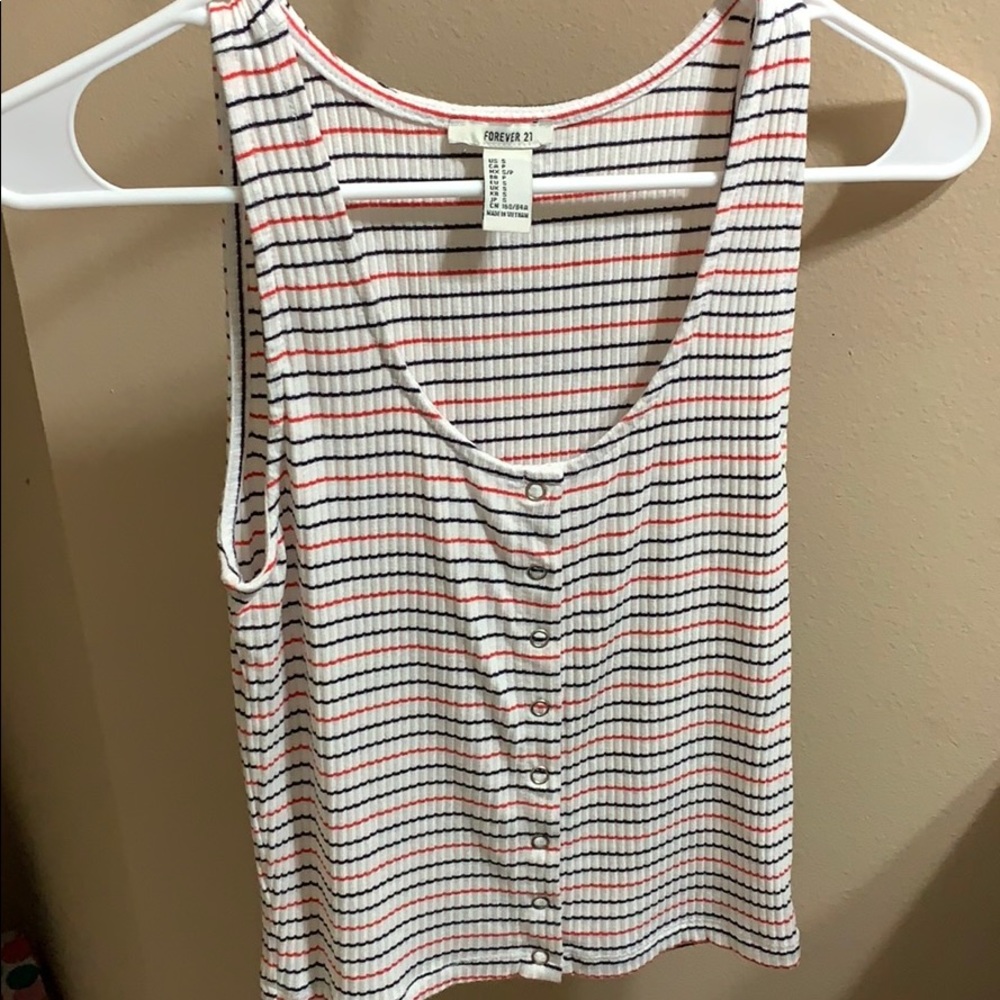 Red, white & blue tank top